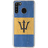 Barbados Flag Distressed Galaxy A21 Clear Case